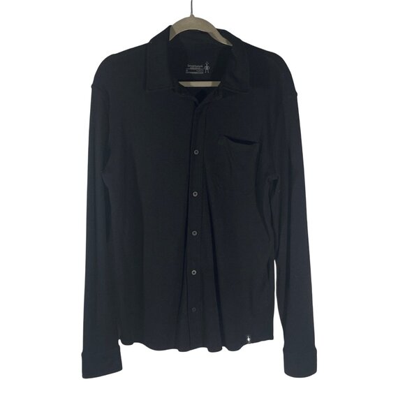 Smartwool Merino Sport 250 Mens Long Sleeve Black Shirt Size M Made In Vietnam - Picture 1 of 8